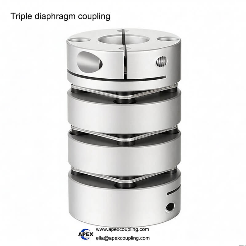 Triple diaphragm coupling