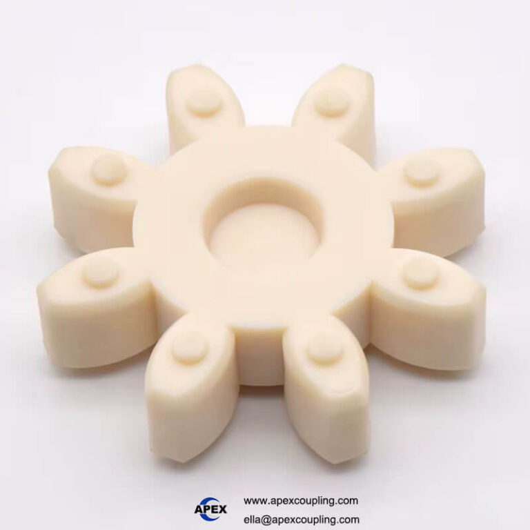 flexible curved jaw coupling element