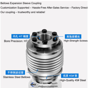 high torque bellows coupling