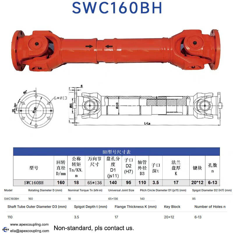 SWC160BH universal joint
