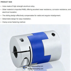aluminum cross slider coupling