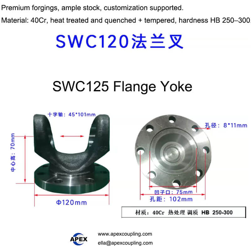forged integral flange yoke
